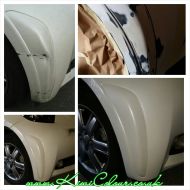 Pearl White Toyota IQ bumper repair